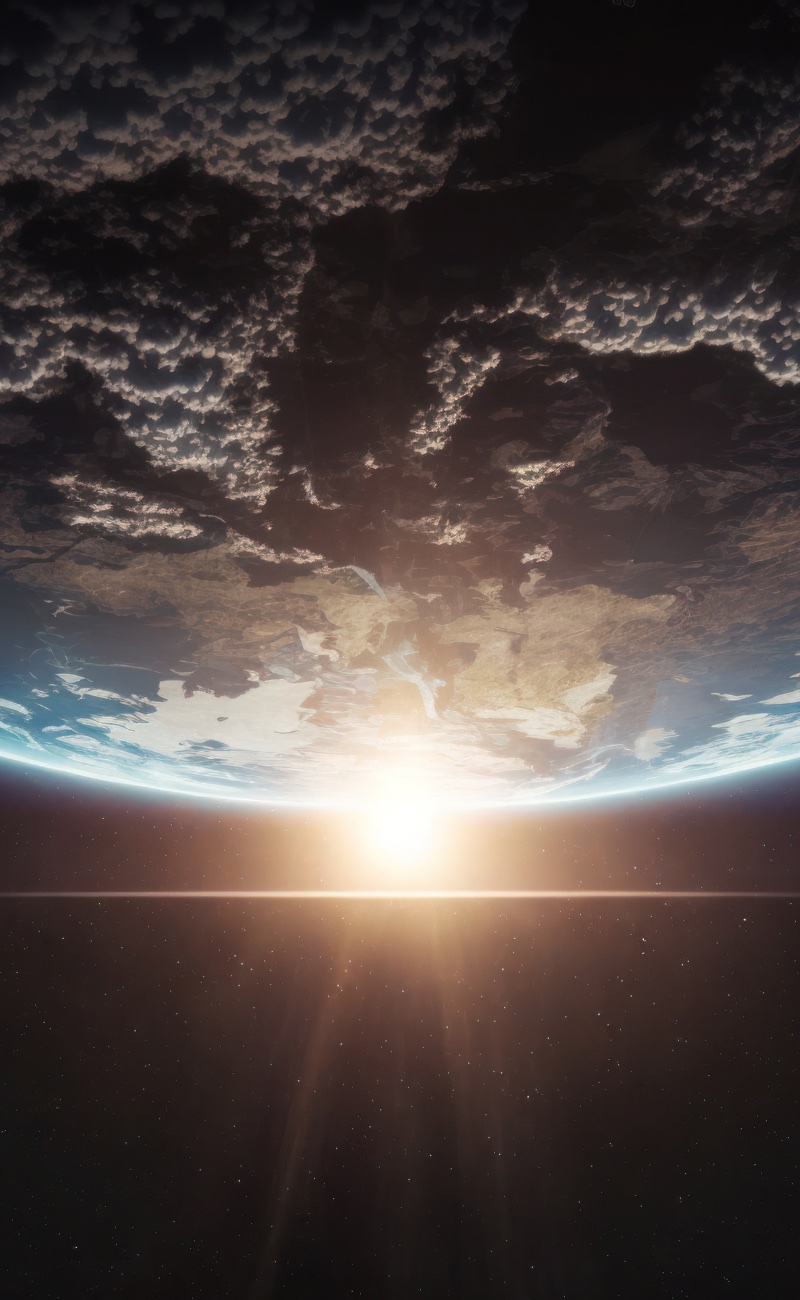 La Terre vue depuis l’espace au lever du soleil